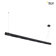 Q-Line LED Pendelleuchte 2m Schwarz 4000K für Arbeitsplätze und Besprechungstische, schlankes SLV Design