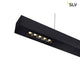 Q-Line LED Pendelleuchte in Schwarz mit mehreren LED-Lichtern, ideal für Bildschirmarbeitsplätze.