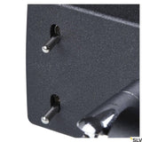 Detailaufnahme der Rückseite der Quadrass LED Wandleuchte von SLV mit Anschlussstiften.
