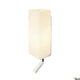 Quadrass LED Wandaufbauleuchte mit warmweißer LED-Leseleuchte und stilvollem Design in Metall und Glas.