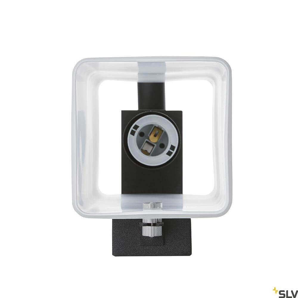 Quadrass LED Wandaufbauleuchte von SLV mit eckigem Design und E27 Fassung für modernes Licht.