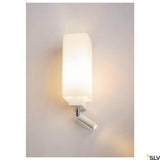 Quadrass LED Wandaufbauleuchte von SLV mit warmweißer LED-Leseleuchte und elegantem Design.