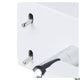 Detailaufnahme der Quadrass LED Wandaufbauleuchte mit Metall- und Glaselementen.