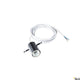 Quadrass Pendelleuchte Weiß E27 Fassung mit weißem Kabel, Metall- und Glaselemente, anschlussfertig für 230V