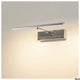 Retrato D Wandlampe 3000K Grau in modernem Design mit schwenkbarem Arm und eleganter silberner Oberfläche.