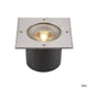 Rocci 200 LED Bodeneinbauleuchte 120° mit Edelstahlblende und Glasabdeckung für Außeninstallation.