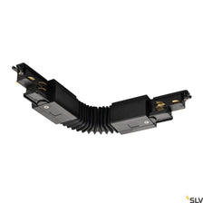 S-Track Dali Flexverbinder Schwarz, schwarzer Stromschienen-Verbinder mit Metallkontakten, flexible Ausführung