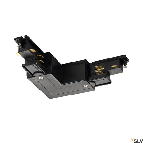 S-Track Dali L-Verbinder Außen Schwarz, Eckverbinder für Hochvolt 3Phasen-Aufbauschienen-System in Schwarz.