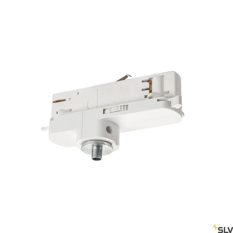 S-Track Dali Leuchtenadapter Weiß für 3-Phasen DALI Hochvolt-Schienensystem mit Pendelleuchten-Bohrung