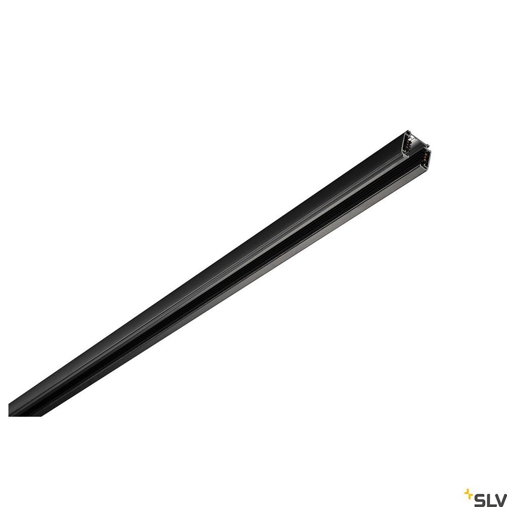 S-Track Dali Schiene in schwarz für Hochvolt 3Phasen-System, kompatibel mit DALI, ideal für Wand- und Deckeneinbau.