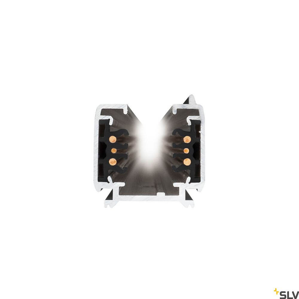S-Track Dali Schiene 2m Schwarz Aluminiumprofil mit Leuchtelementen im Querschnitt