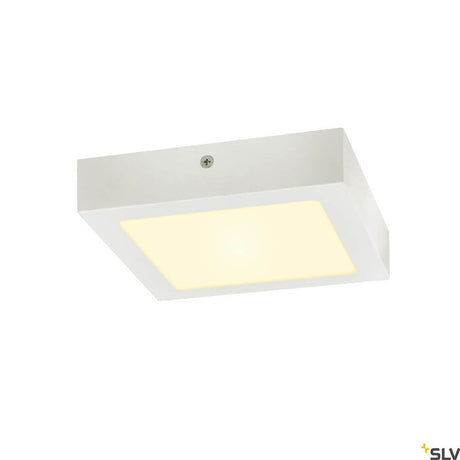 Senser 18 LED surface-mounted light 3000K square white – modern white ceiling light with LED technology.
