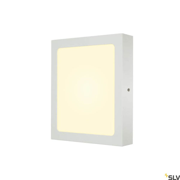 Senser 24 LED Deckenlampe 3000K Eckig Weiß, flache quadratische LED-Deckenleuchte aus weißem Aluminium