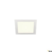 Senser LED Deckeneinbauleuchte Weiß, eckig, weiße Aluminiumleuchte mit 4.000 Kelvin für Büro, Küche und Flur