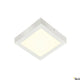 Senser LED Wand- & Deckenaufbauleuchte in quadratischem Design mit warmweißem Licht.