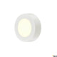 Senser LED Wand- & Deckenaufbauleuchte Weiß mit dimmbarem Licht und weißem Gehäuse.