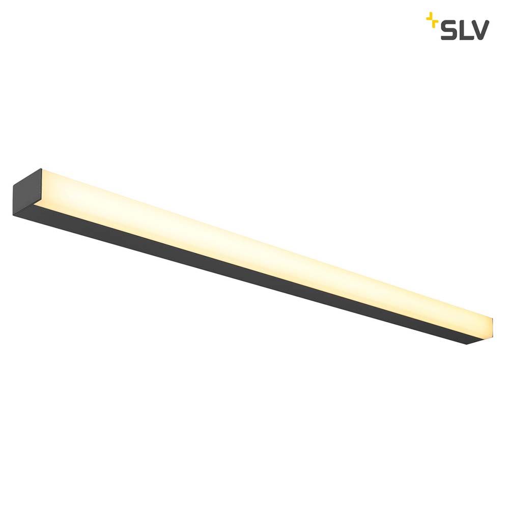 Schwarze SIGHT 115 LED Wand- und Deckenleuchte von SLV mit warmem Licht, ideal für jeden Raum.