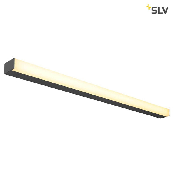 Sight LED wall and ceiling light black in a modern design with a clear LED light surface.