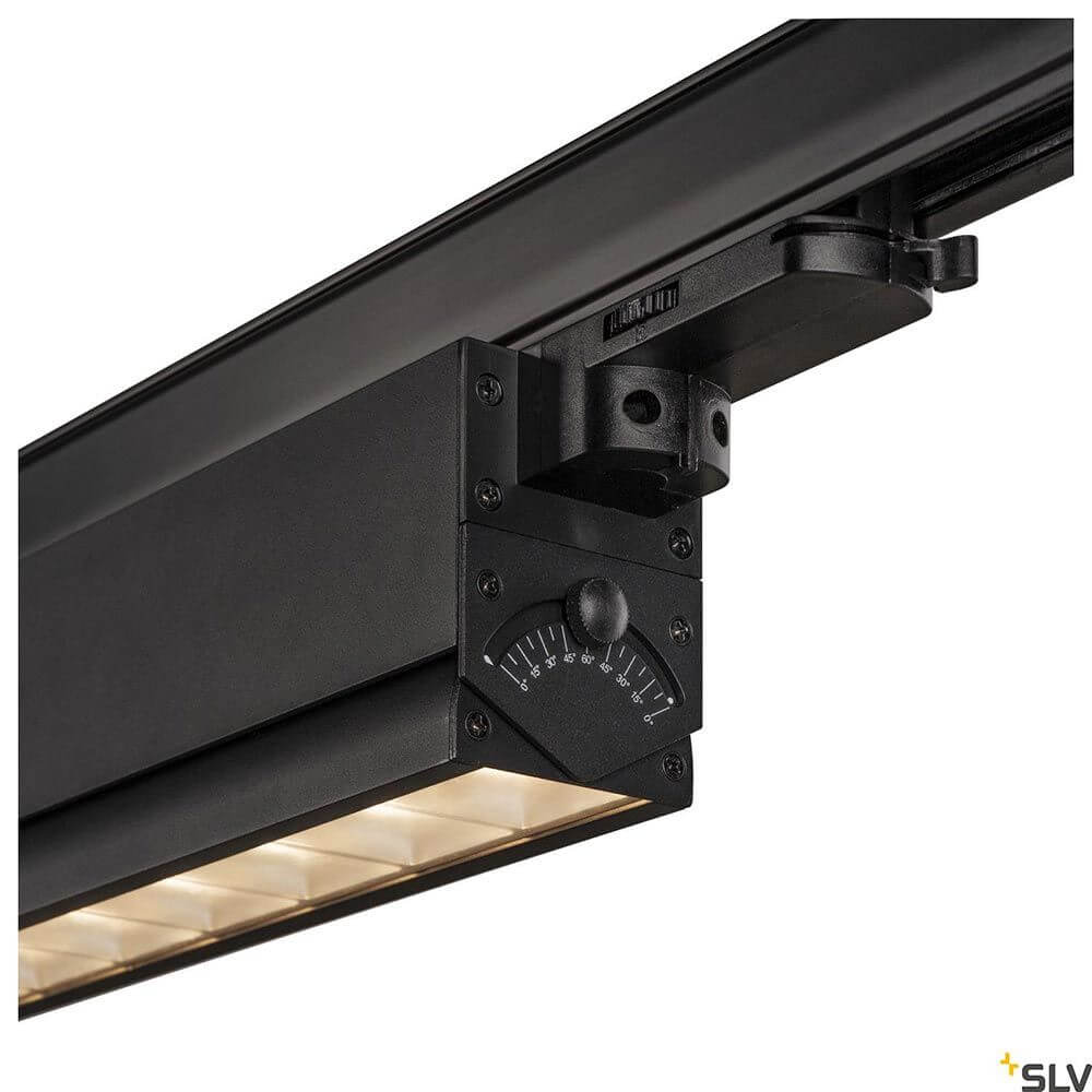 Sight Move 3-Phasen LED Systemleuchte Dali mit schwarzer Montagehalterung und dimmbarer Funktion.