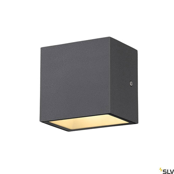 Sitra Up&Down LED Outdoor Wandaufbauleuchte CCT, quadratische Außenwandleuchte aus Aluminium mit indirektem Licht