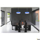 Valeto Malang Wand- & Deckenlampe RGBW 2700-6500K in modernem Essbereich mit eleganter Tischanordnung.