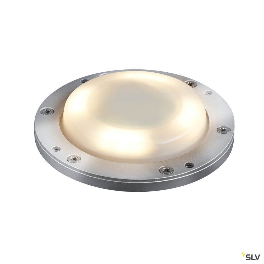 Small Plot LED Modul Edelstahl Gefrosted 3000K 180° mit wetterfestem Design für Außenbeleuchtung.