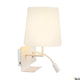 Somnila Flex LED Wandaufbauleuchte Weiß inkl. USB in elegantem Design für Bett und Leseecke