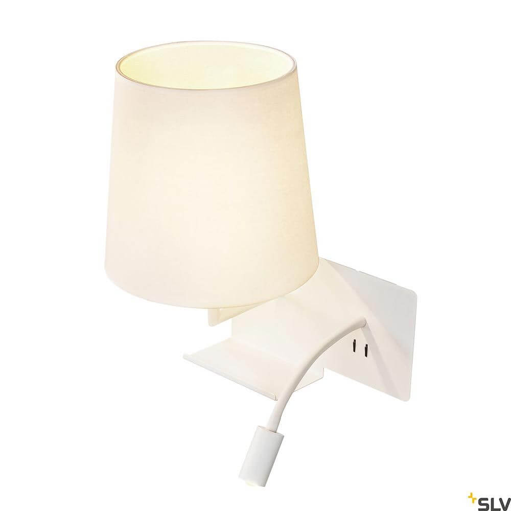 Somnila Flex LED Wandaufbauleuchte Weiß inkl. USB mit elegantem Design und integriertem USB-Anschluss.