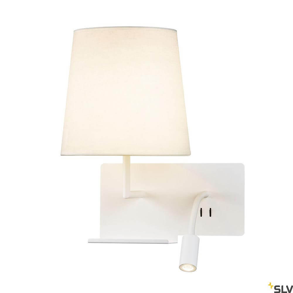 Somnila Flex LED Wandaufbauleuchte Weiß inkl. USB mit elegantem Design und integriertem USB-Anschluss.