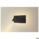 Somnila Spot LED Wandaufbauleuchte inkl. USB in eleganter schwarzer Ausführung an der Wand.