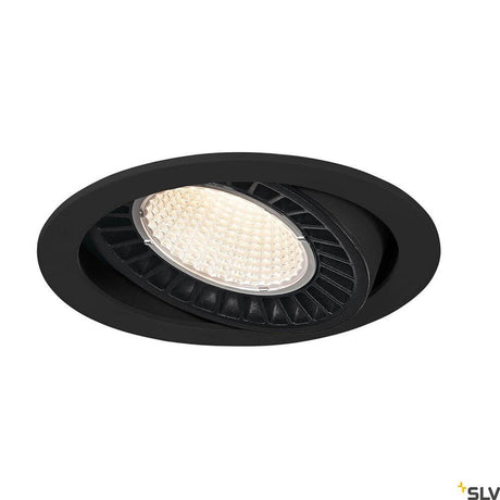 Supros LED Deckeneinbauleuchte Spot, schwarze LED-Einbauleuchte mit Reflektor für moderne Deckenbeleuchtung