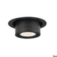 Supros Move LED Decken Einbauleuchte Ø 19,5cm in elegantem Schwarz mit breitabstrahlendem Reflektor.