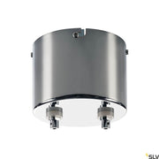 Tenseo K-Transformator 50W 12V dimmbar, Chrom, Draufsicht mit Anschlüssen
