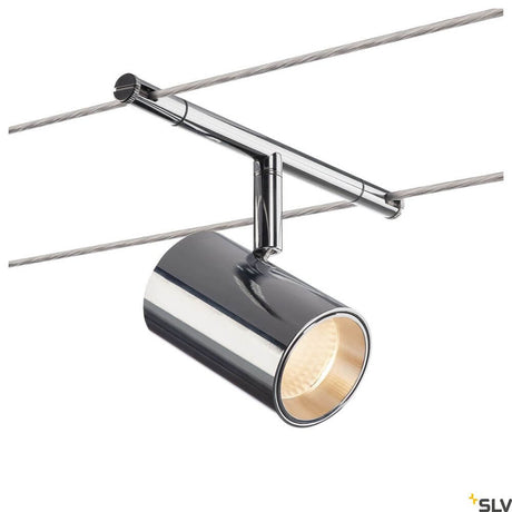 Tenseo Noblo 2700K Chrom LED-Seilleuchte für TENSEO Niedervolt-Seilsystem, dreh- und schwenkbar, 36°