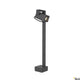 Theo Bracket Outdoor Stehleuchte Anthrazit IP65 mit flexibel ausrichtbarem Strahler für die Außenbeleuchtung.