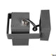 Theo Bracket Outdoor Wand- & Deckenaufbauleuchte Anthrazit von oben, mit flexibel ausrichtbarem Strahler.
