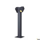 Theo Pathlight Double QPAR51 Anthrazit Stehlampe mit zwei Lichtquellen in Anthrazitfarbe.