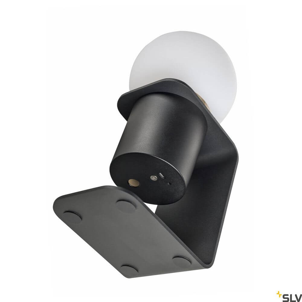 Tonila Mobile Akku-Tischleuchte Schwarz mit dimmbaren warmweißen LEDs und modernem Design.