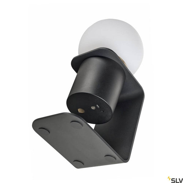 Tonila Mobile Akku-Tischleuchte Schwarz mit dimmbaren warmweißen LEDs und modernem Design.