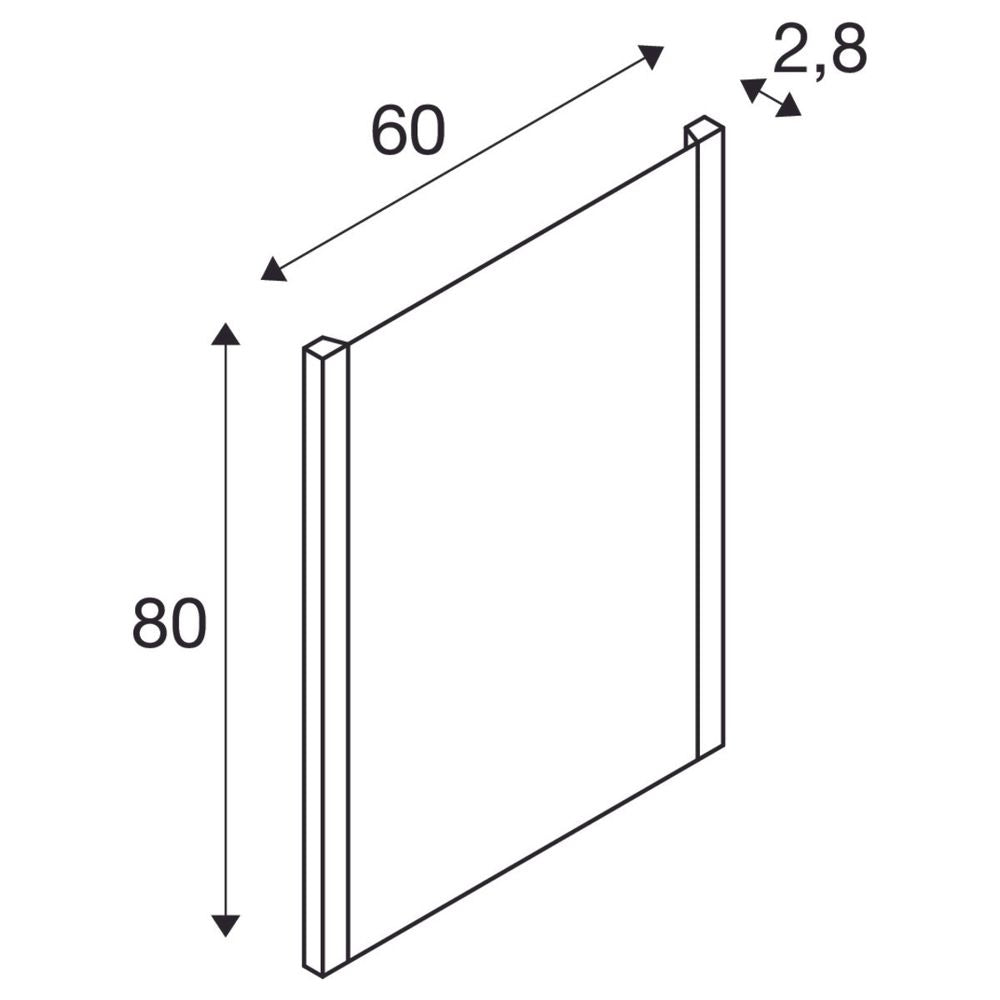 Trukko Square LED Spiegel-Wandleuchte Milchig  SLV   