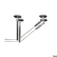 Umlenker für NV-Seilsystem chrom 2 Stk. 16cm im Einsatz, elegantes Design mit verchromten Oberflächen.