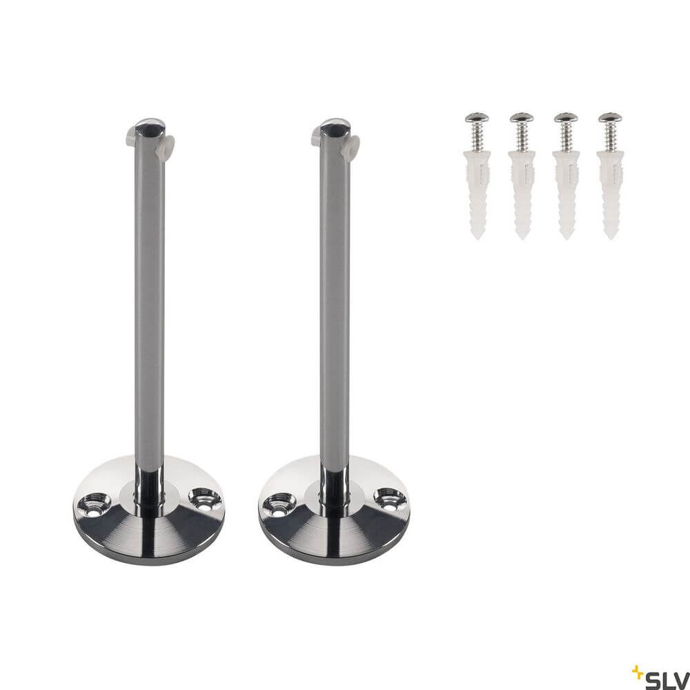 Umlenker für NV-Seilsystem chrom 2 Stk. 16cm, Set mit zwei langen Umlenkern und Schrauben.