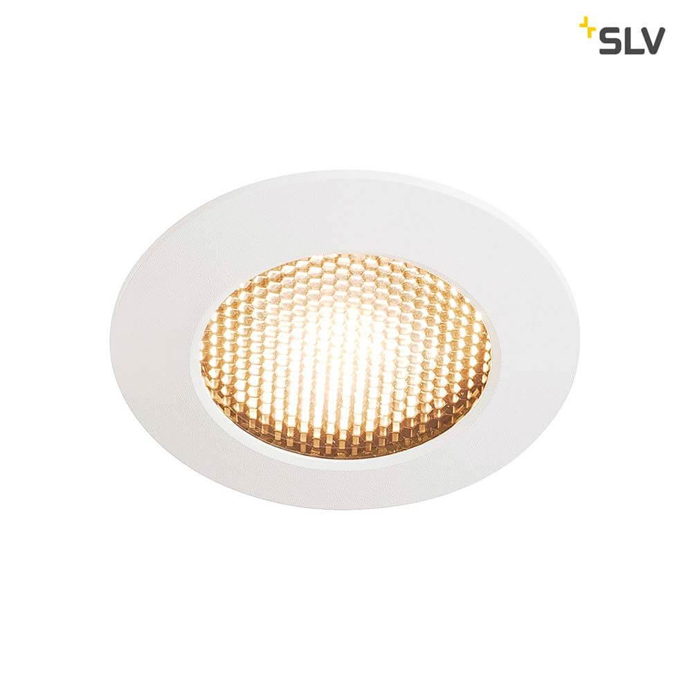 Varu LED Außen-Einbauleuchte Schwarz, Weiß IP20/65 in weißer Ausführung mit warmweißer LED.