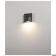 Vilua I LED Outdoor Wandlampe Anthrazit 3000K IP54 an einer Wand installiert, strahlend warmes Licht.