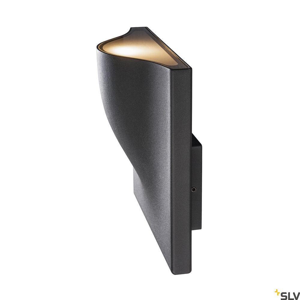 Vilua II Aplique LED antracita 3000K IP54 100° 810lm