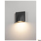 Vilua II LED Wandlampe Anthrazit 3000K IP54 100° 810lm an einer Wand montiert.