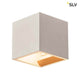 Solid Cube Wandleuchte QT14 Grau in modernem kubischen Design mit integrierter Beleuchtung.