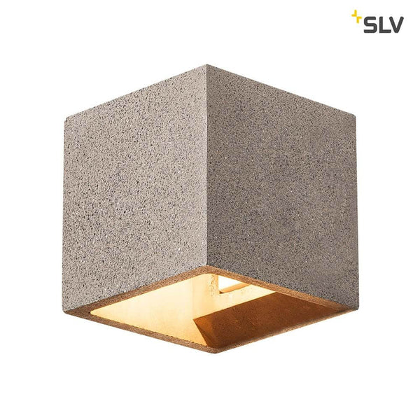 Solid Cube Wandleuchte QT14 Sandstein - kubische UP/DOWN Betonleuchte für moderne Räume