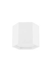 Samba LED Deckenleuchte H 20cm Ø 25cm 3000K in modernem Design aus weißem Aluminium.