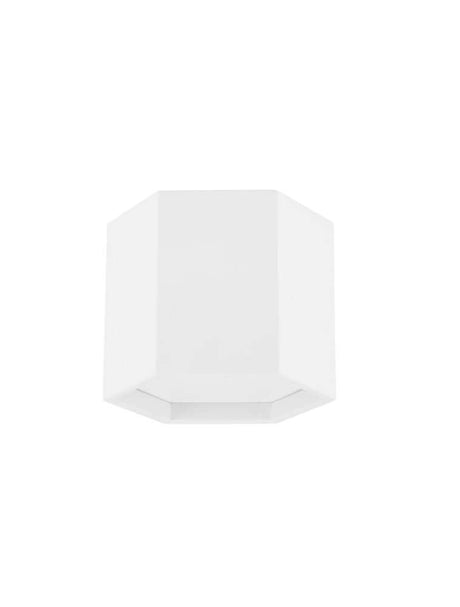 Samba LED Deckenleuchte H 20cm Ø 25cm 3000K in modernem Design aus weißem Aluminium.